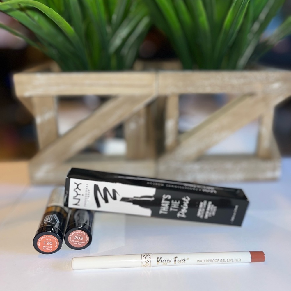 NYX Lip Liner and Lipstick Duo - Peach and Brown Bundle